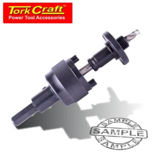 MANDREL 14MM-152MM QUICK CHANGE WITH 11MM HEX SHANK C/W 1/4' HSS PILOT