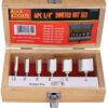 ROUTER BIT SET 6PC STRAIGHT BITS WOOD CASE