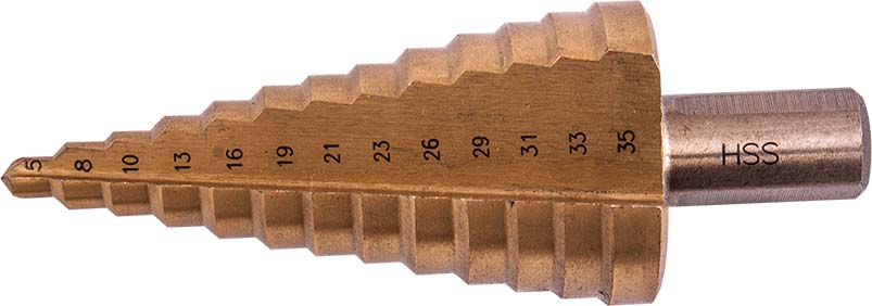 STEP DRILL HSS 5-35MMX2-3MM STEP DRILL HSS 5-35MMX2-3MM