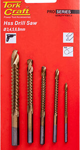 DRILL SAW SET HSS TIN.COATED 3-4-5-6-8