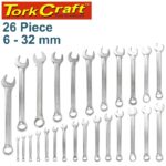 26PCS COMBINATION SPANNER SET 6-32MM DEEP OFFSET JUMBO RACK
