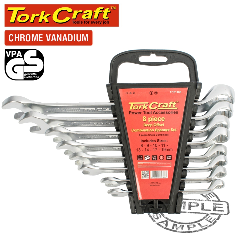 8PCS DEEP OFFSET COMBINATION SPANNER SET 8-9-10-11-13-14-17-19MM 8PCS DEEP OFFSET COMBINATION SPANNER SET 8-9-10-11-13-14-17-19MM