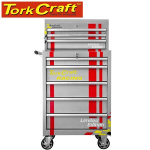 TORK CRAFT 5 DRAWER TOOL TROLLEY WITH 3 DRAWER TOP BOX ON CASTORS