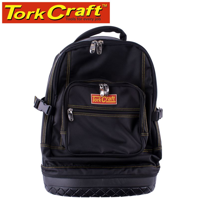 TOOL BACKPACK BLACK WITH RUBBER BASE 65 X 20 X 40CM TORK CRAFT TOOL BACKPACK BLACK WITH RUBBER BASE 65 X 20 X 40CM TORK CRAFT