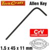ALLEN KEY CRV BLACK FINISHED 1.5 X 45 X 11MM