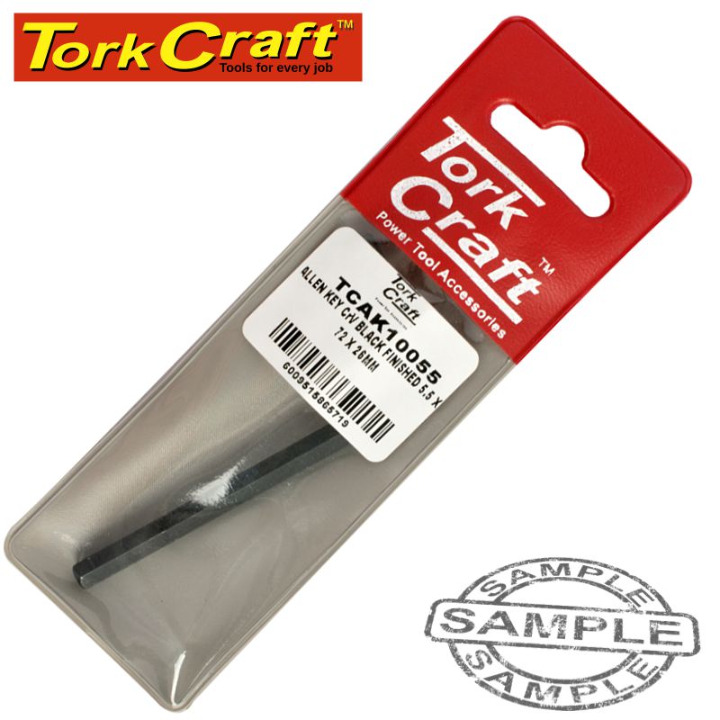 ALLEN KEY CRV BLACK FINISHED 5.5 X 72 X 26MM - Fallons