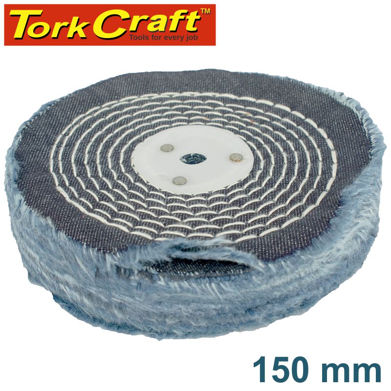 COLOUR BUFF/MOP 150MM X 2 SECTION X 30MM THICK 1/2' HOLE COLOUR BUFF/MOP 150MM X 2 SECTION X 30MM THICK 1/2' HOLE