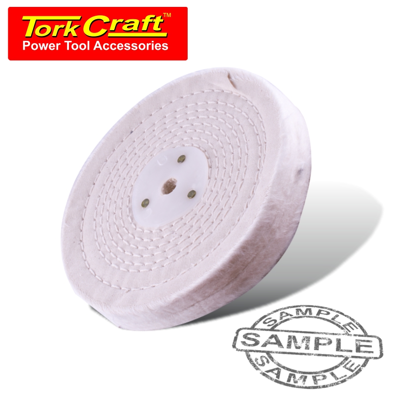 WHITE BUFF/MOP 150MM X 2 SECTION 20MM THICK WHITE BUFF/MOP 150MM X 2 SECTION 20MM THICK