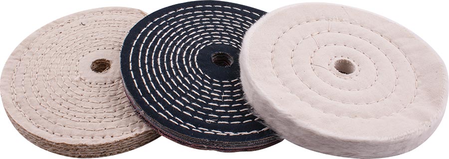BUFFING WHEEL KIT 3PCS 150MM WHITE & DENIM STICHED & SISAL POLISHING BUFFING WHEEL KIT 3PCS 150MM WHITE & DENIM STICHED & SISAL POLISHING