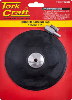 BACKING PAD RUBBER 125MM W/ARBOR BACKING PAD RUBBER 125MM W/ARBOR