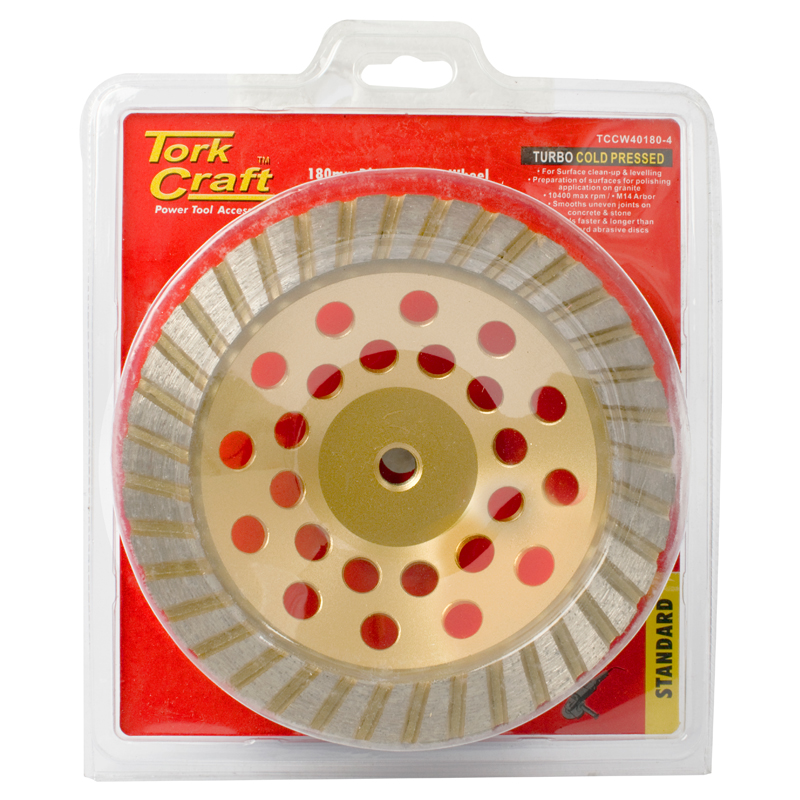 DIA. CUP WHEEL 180MM X M14 TURBO LASER WELDED DIA. CUP WHEEL 180MM X M14 TURBO LASER WELDED