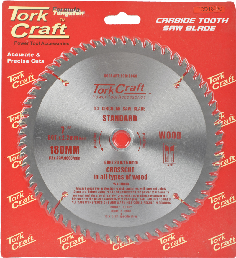 BLADE TCT 180 X 60T 20/16 GENERAL PURPOSE COMBINATION BLADE TCT 180 X 60T 20/16 GENERAL PURPOSE COMBINATION