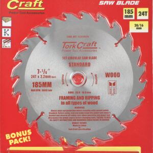 BLADE TCT 185 X 24T 20/16 GENERAL PURPOSE RIP