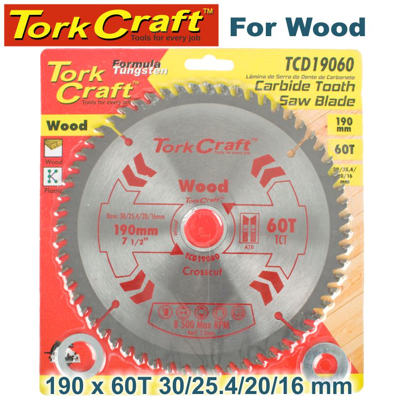 BLADE TCT 190 X 60T 30/20 GENERAL PURPOSE CROSS CUT BLADE TCT 190 X 60T 30/20 GENERAL PURPOSE CROSS CUT