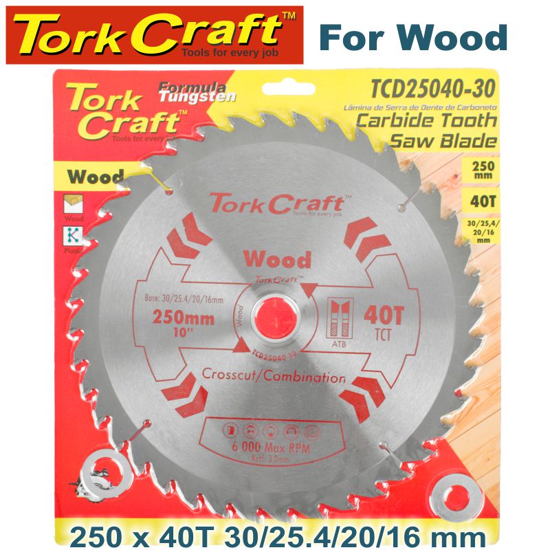 BLADE TCT 250 X 40T30/1/20/16 GENERAL PURPOSE COMBINATION BLADE TCT 250 X 40T30/1/20/16 GENERAL PURPOSE COMBINATION