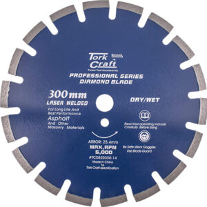 DIAMOND BLADE 300 x 25.4MM ASPHALT LASER WELDED SEGMENTED TAR