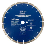 DIAMOND BLADE 300 x 25.4MM GREEN / NEW CONCRETE LASER WELDED SEGMENTED