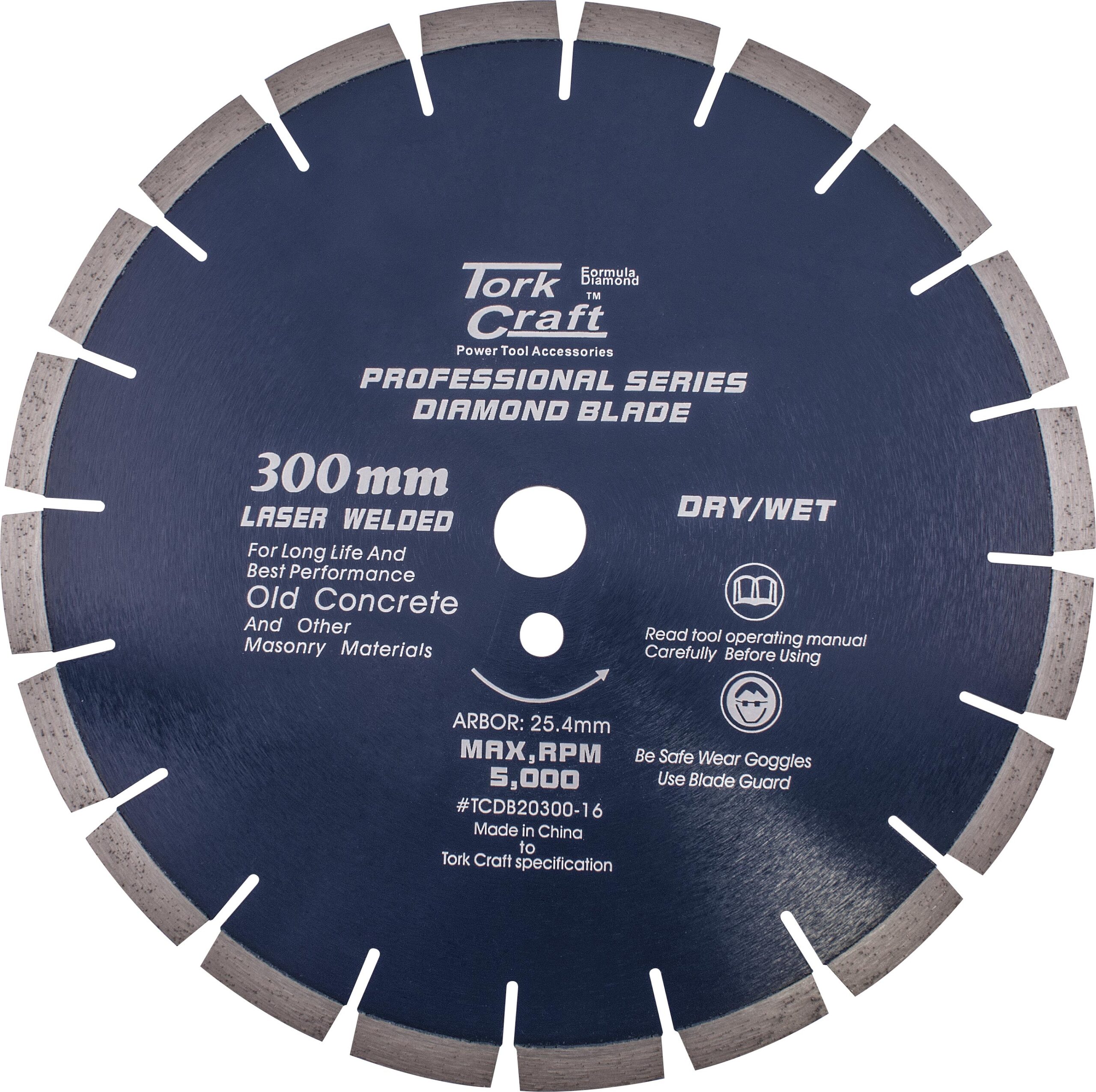 DIAMOND BLADE 300 x 25.4MM OLD CONCRETE LASER WELDED SEGMENTED DIAMOND BLADE 300 x 25.4MM OLD CONCRETE LASER WELDED SEGMENTED