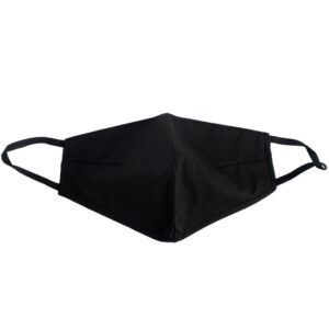 POLYPROP / POLYEST / COTTON 4 X LAYER FACE MASK WASH/RE-USEABLE BLACK