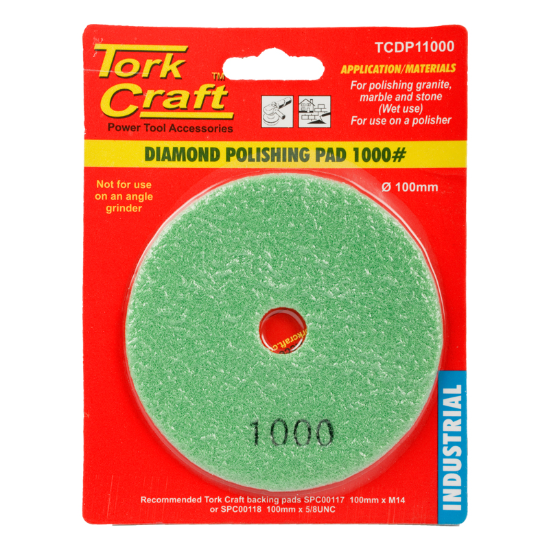 100MM DIAMOND WET POLISHING PAD 1000 GRIT DARK GREEN 100MM DIAMOND WET POLISHING PAD 1000 GRIT DARK GREEN