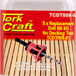 REPL. DRILL BIT FOR DECKING TOOL 8G X 5PC PRE-DRILL AND COUNTERSINK