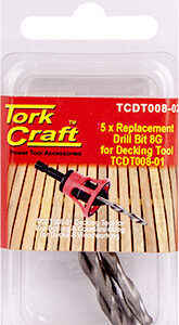 REPL. DRILL BIT FOR DECKING TOOL 8G X 5PC PRE-DRILL AND COUNTERSINK
