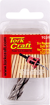 REPL. DRILL BIT FOR DECKING TOOL 10G X 5PC PRE-DRILL AND COUNTERSINK REPL. DRILL BIT FOR DECKING TOOL 10G X 5PC PRE-DRILL AND COUNTERSINK