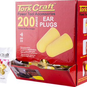 EAR PLUG 200PC BULLET SHAPE SNR33 YELLOW PER BOX