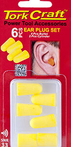 EAR PLUG 6PC SET 4PC BULLET 2PC CYLINDER CARDED SNR33
