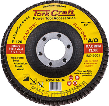 FLAP DISC 115MM 15 DEG.ANGLE 120GRIT FLAP DISC 115MM 15 DEG.ANGLE 120GRIT