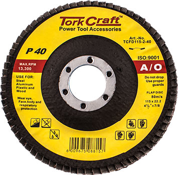 FLAP DISC 115MM 15 DEG.ANGLE 40GRIT FLAP DISC 115MM 15 DEG.ANGLE 40GRIT