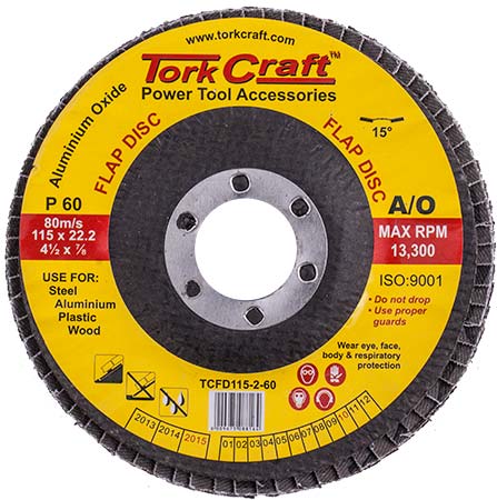 FLAP DISC 115MM 15 DEG.ANGLE 60GRIT FLAP DISC 115MM 15 DEG.ANGLE 60GRIT