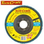 FLAP DISC ZIRCONIUM 115MM 120GRIT ANGLED