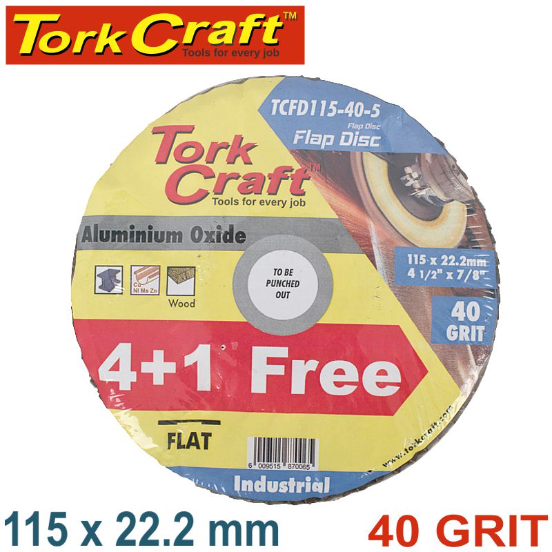 FLAP SANDING DISC 115MM 40GRIT 4+1 FREE FLAP SANDING DISC 115MM 40GRIT 4+1 FREE