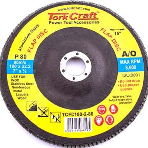 FLAP DISC 180MM 15 DEG.ANGLE 80GRIT