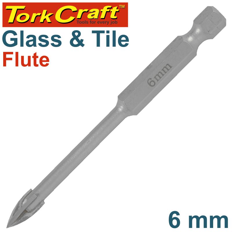 GLASS & TILE DRILL 6MM 4 FLUTE WITH HEX SHANK GLASS & TILE DRILL 6MM 4 FLUTE WITH HEX SHANK