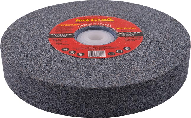 GRINDING WHEEL 150X25X32MM BORE FINE 60GR W/BUSHES FOR BENCH GRINDER GRINDING WHEEL 150X25X32MM BORE FINE 60GR W/BUSHES FOR BENCH GRINDER