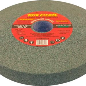GRINDING WHEEL 200X25X32MM BORE FINE 60GR W/BUSHES FOR B/G GREEN