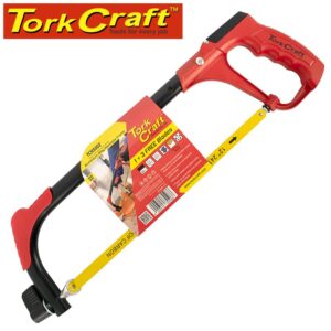 ALUMINUM ALLOY HACKSAW FRAME 300M C/W 1 + 3 FREE BLADES TORK CRAFT