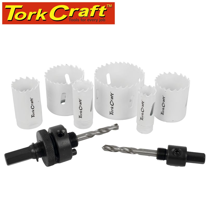 HOLESAW SET 9PC IN CASE BI-METAL 19 22 29 38 44 57MM HOLESAW SET 9PC IN CASE BI-METAL 19 22 29 38 44 57MM