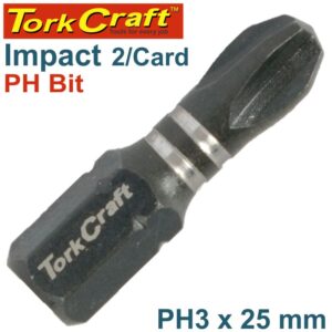 IMPACT PHIL.3 X 25MM INS.BIT 2/CARD