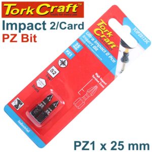IMPACT POZI.1 X 25MM INS.BIT 2/CARD