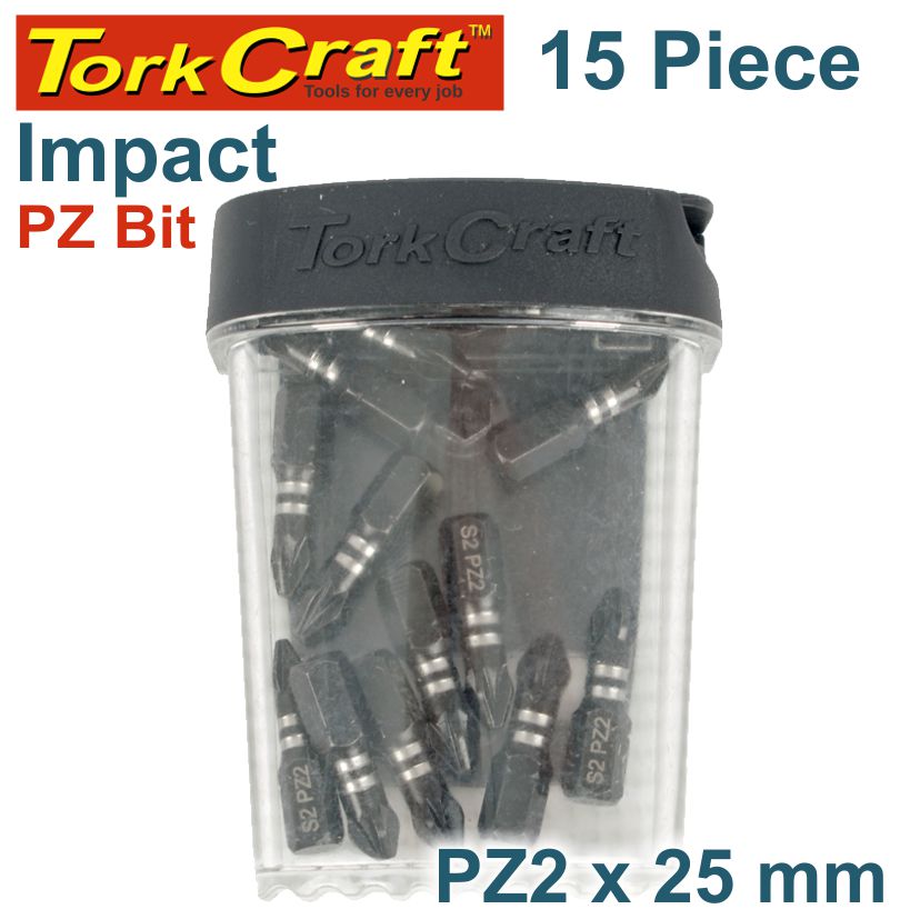 IMPACT POZI.2 X 25MM INSERT BIT 15PC TIC TAC CASE IMPACT POZI.2 X 25MM INSERT BIT 15PC TIC TAC CASE