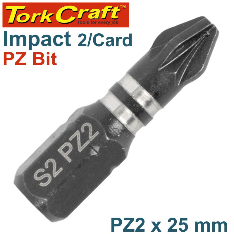 IMPACT POZI.2 X 25MM INS.BIT 2/CARD IMPACT POZI.2 X 25MM INS.BIT 2/CARD