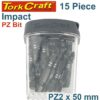 IMPACT POZI.2 X 50MM INSERT BIT 15PC TIC TAC CASE