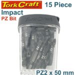 IMPACT POZI.2 X 50MM INSERT BIT 15PC TIC TAC CASE