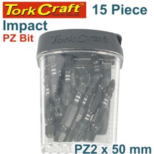 IMPACT POZI.2 X 50MM INSERT BIT 15PC TIC TAC CASE
