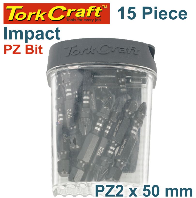 IMPACT POZI.2 X 50MM INSERT BIT 15PC TIC TAC CASE IMPACT POZI.2 X 50MM INSERT BIT 15PC TIC TAC CASE