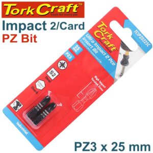 IMPACT POZI.3 X 25MM INS.BIT 2/CARD