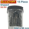 IMPACT SQUARE RECESS PWR BIT NO.2X50MM TIC TAC CASE
